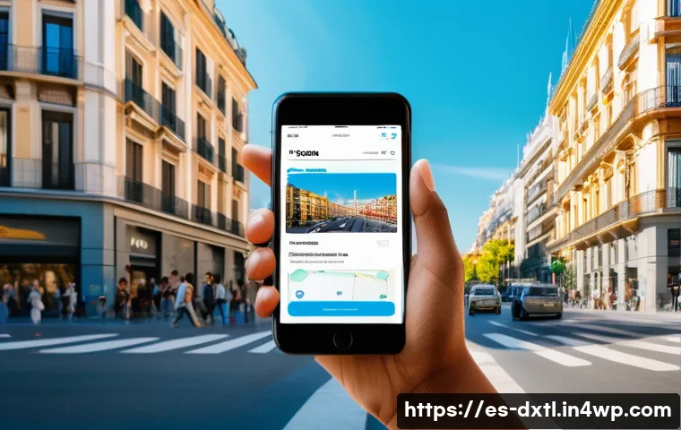 디지털 공유경제와 AI의 융합 - A modern urban scene showing a diverse group of people using a carpooling app on their smartphones i...